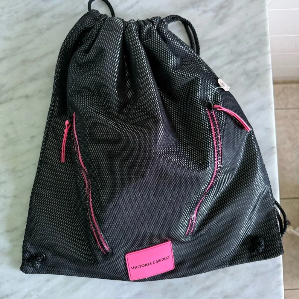 Gray Silver Black Gym Backpack
